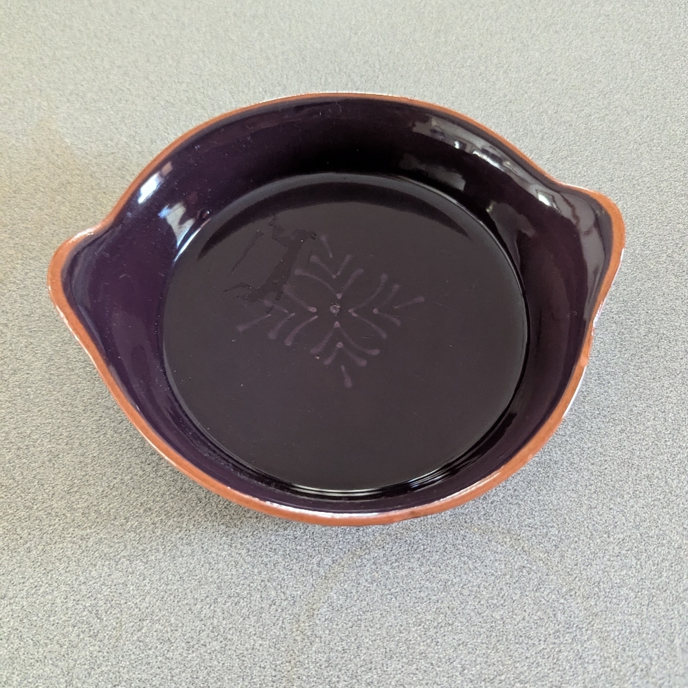 World Market Small Purple Glazed Ceramic Baking Dish Made in Portugal